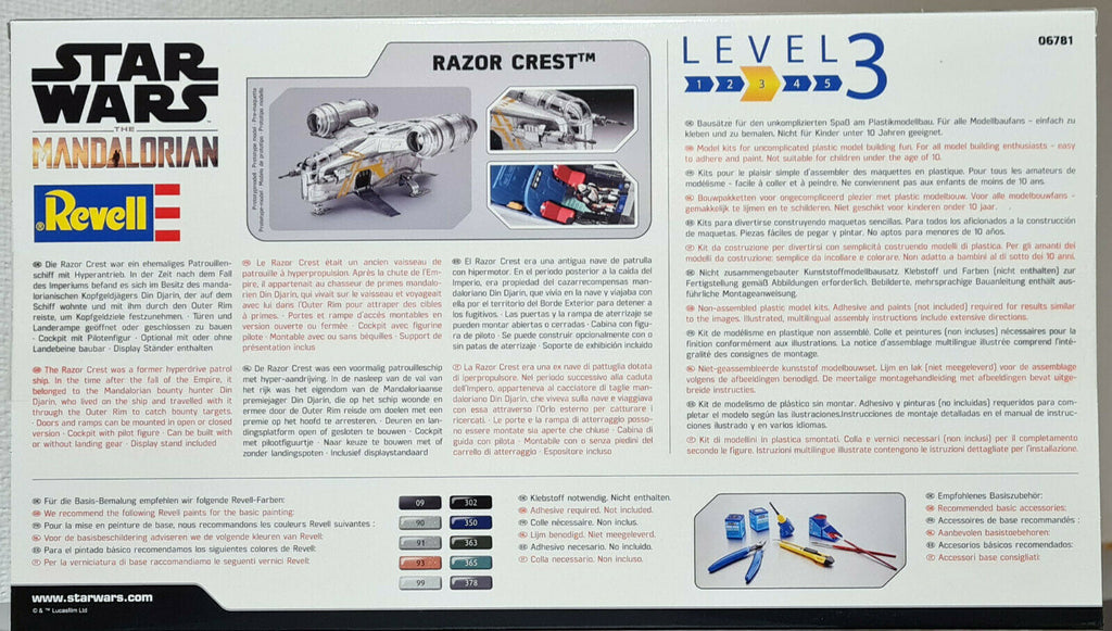 Revell 06781 Star Wars The Mandalorian Razor Crest 1:72