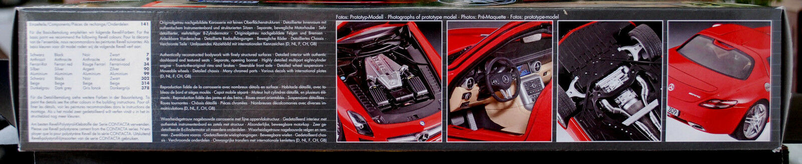 Revell 07100 2010 Mercedes SLS AMG C 197 1:24 Bausatz Germany Benz