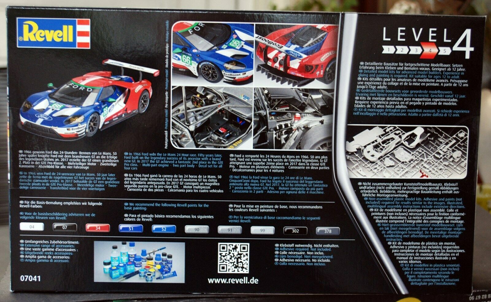 Revell 07041 2017 Ford GT Le Mans 1:24  neu 2018 Germany Bausatz
