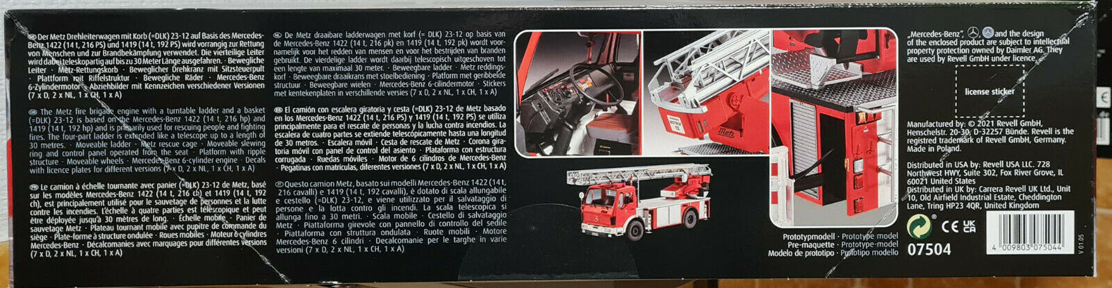 Revell 07504 Mercedes Benz 1419 F / 1422 F DLK 23-12 1:24