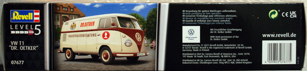 Revell 07677 1961 Volkswagen VW Bulli Typ 2 T 1 Dr. Oetker 1:24