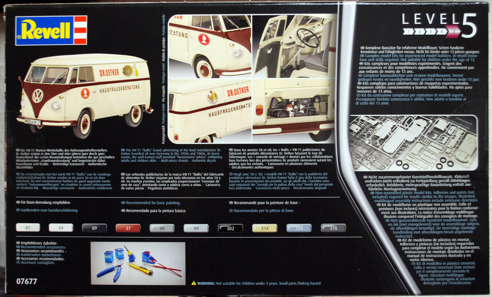 Revell 07677 1961 Volkswagen VW Bulli Typ 2 T 1 Dr. Oetker 1:24