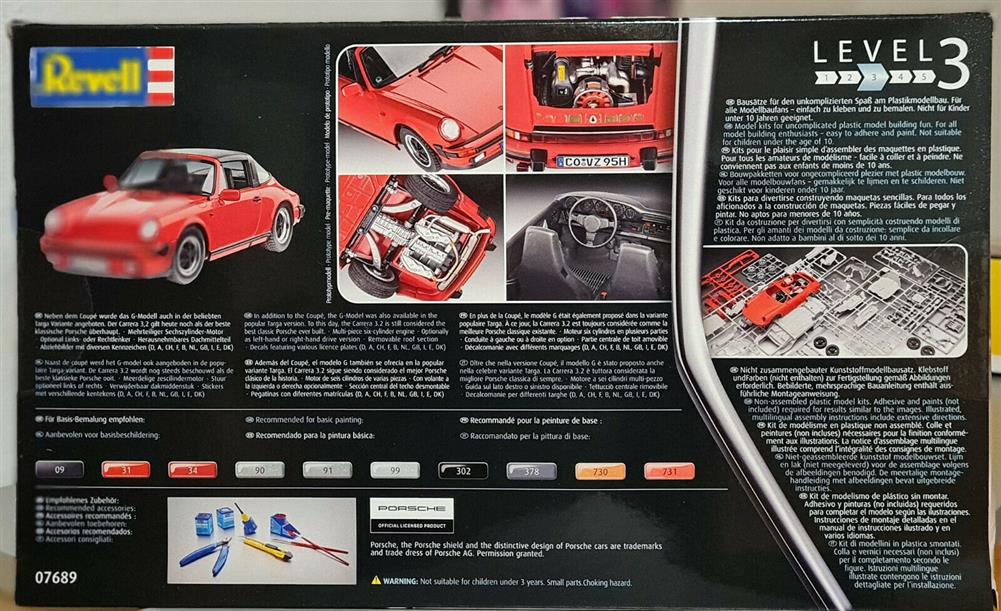 Revell 07689 1987 Porsche 911 Carrera 3.2 Targa (G) 1:24