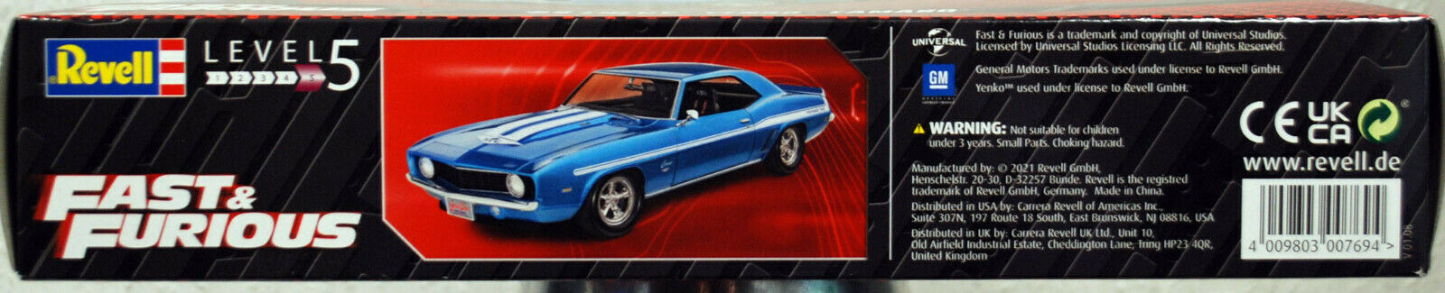 Revell 07694 1969 Chevrolet Camaro Yenko Fast & Furious 1:25