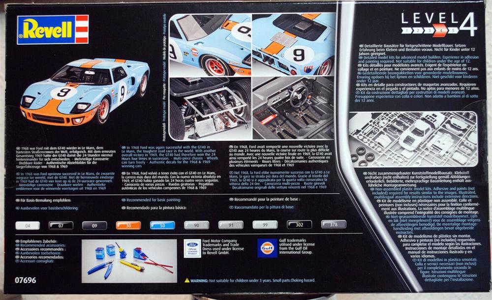 Revell 07696 1968 /69 Ford GT Winner LeMans 1:24
