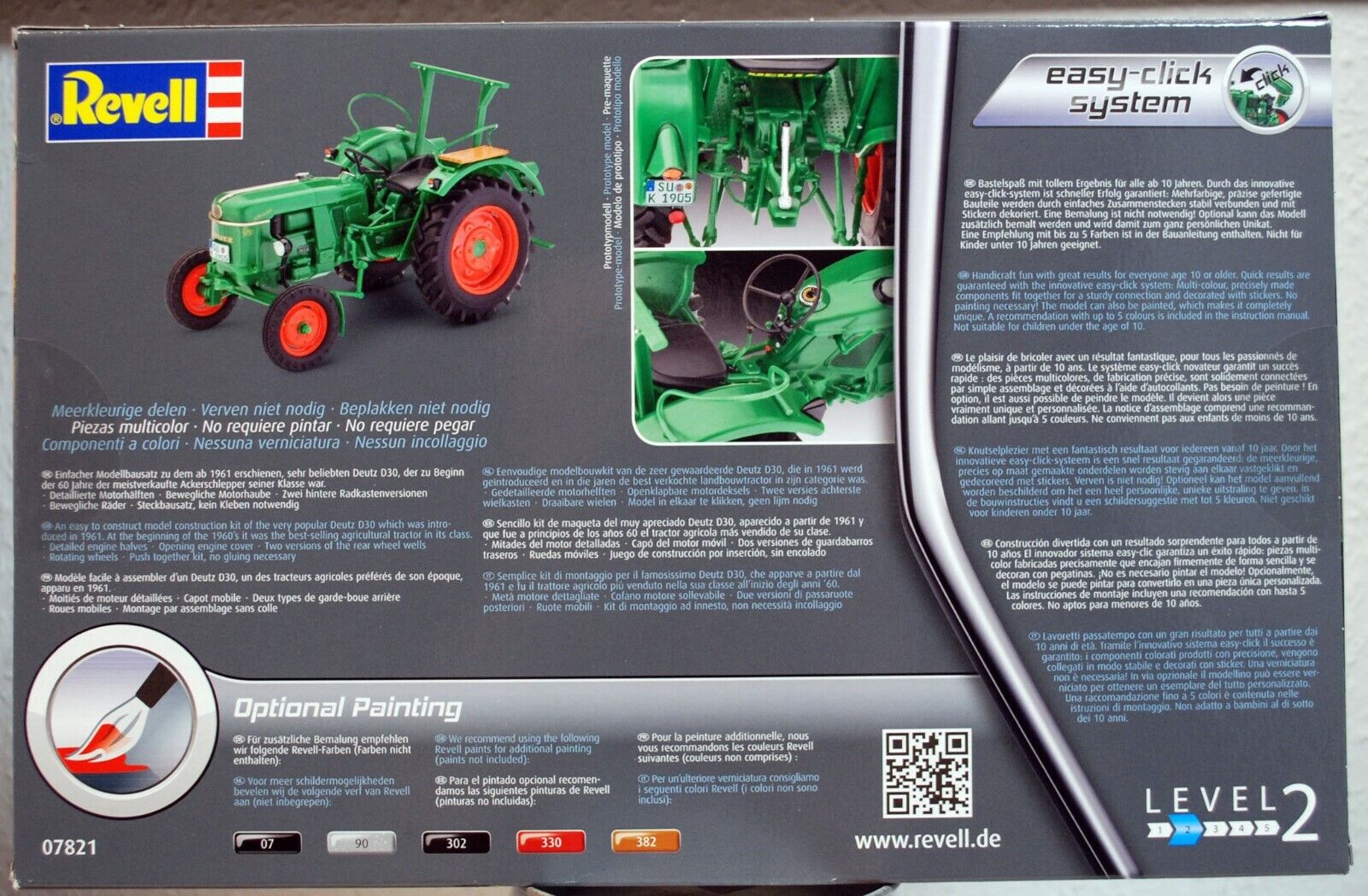 Revell 07821 1961 Deutz D 30 Ackerschlepper 1:24 neu 2019