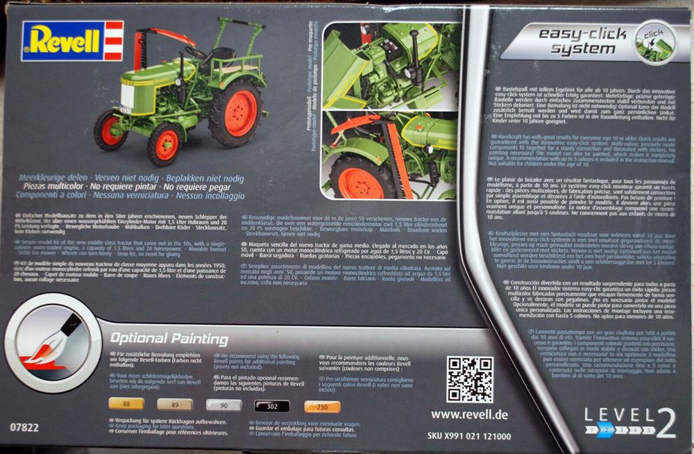Revell 07822 1954 Fendt Dieselroß F 12 1:24 neu 2021 Bausatz