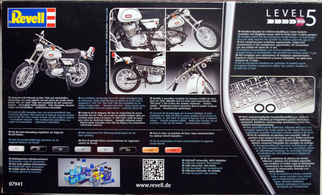 Revell 07941 1968 Yamaha 250 Typ DT-1 Moto Cross Trial 1:12