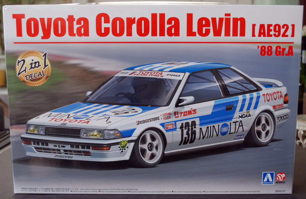Aoshima Beemax 098240 1988 Toyota Corolla AE 92 Gr. A Minolta, 1:24 #12