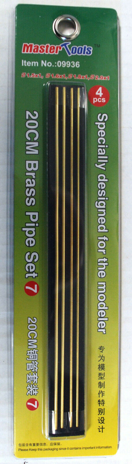(GP 1m=€2,47) Master Tools 09942 Trumpeter Messingröhrchen  zur Auswahl