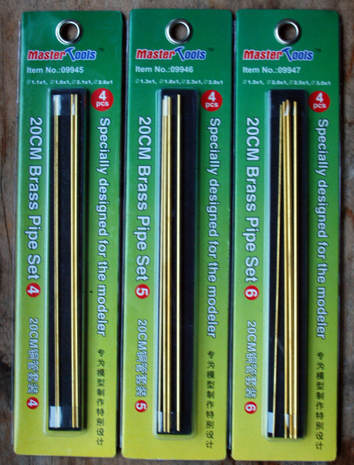 (GP 1m=€2,47) Master Tools 09942 Trumpeter Messingröhrchen  zur Auswahl