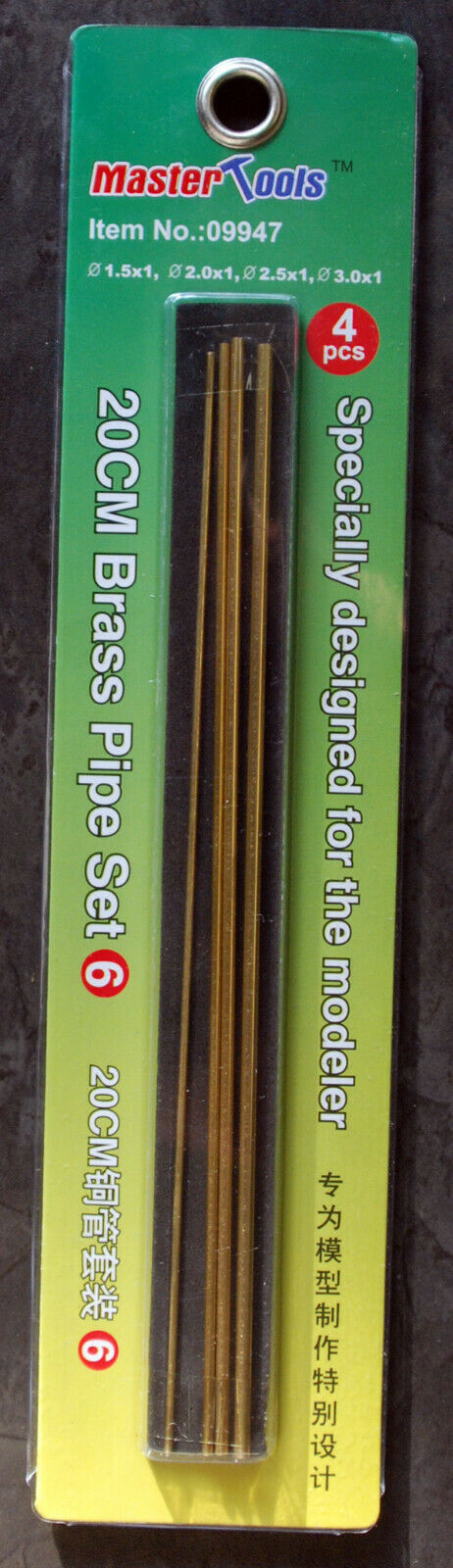 (GP 1m=€2,47) Master Tools 09942 Trumpeter Messingröhrchen  zur Auswahl