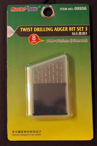 Master Tools 09954 -09956  Trumpeter Spiral Bohrer Sets von 0,3 bis 2,5 mm