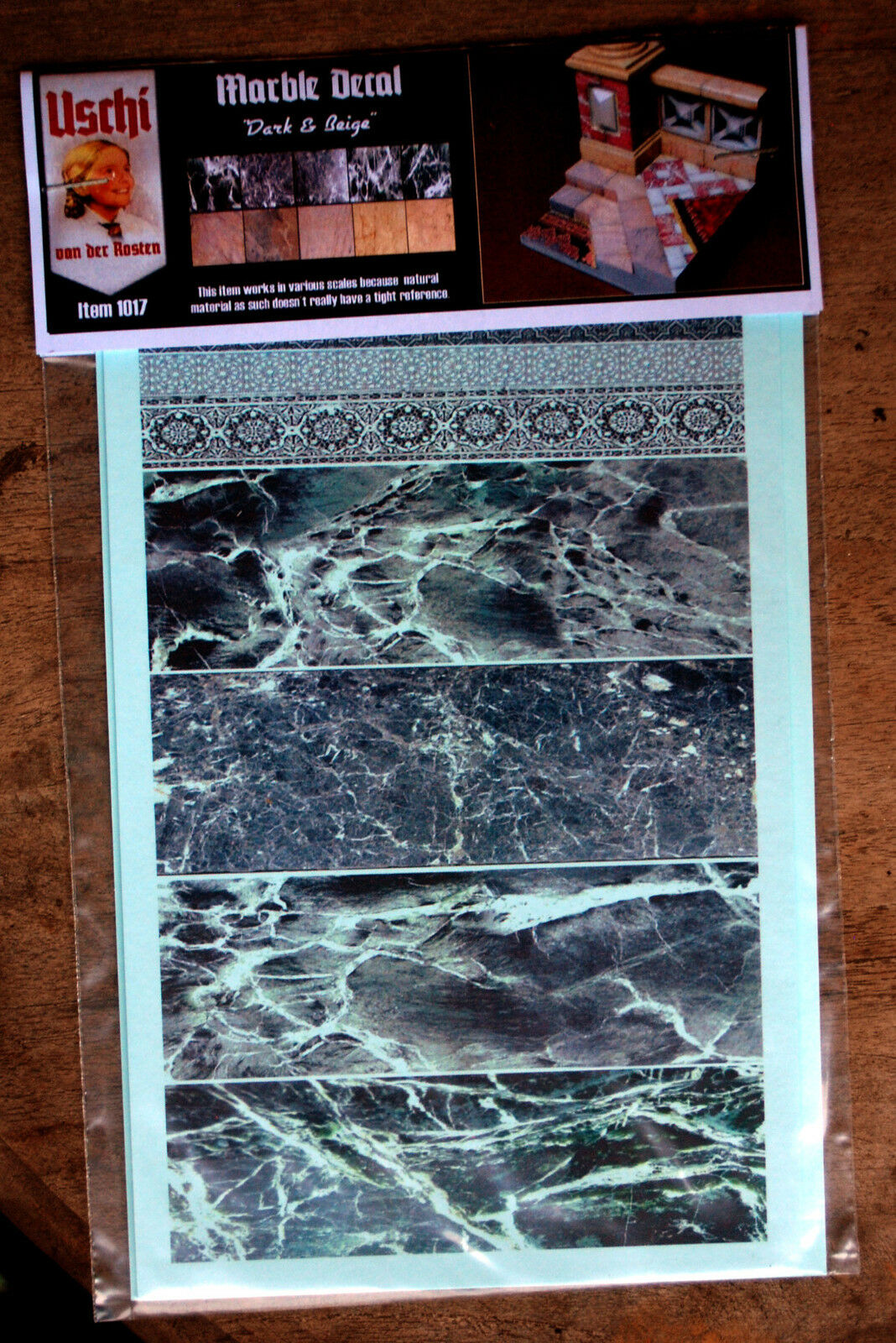 Uschi van der Rosten 1017 Decals Marble Black & Beige Marmor