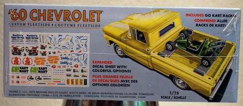1960 Chevrolet Custom Fleetside Pickup & Go Kart 1:25 AMT 1063 wieder neu 2019