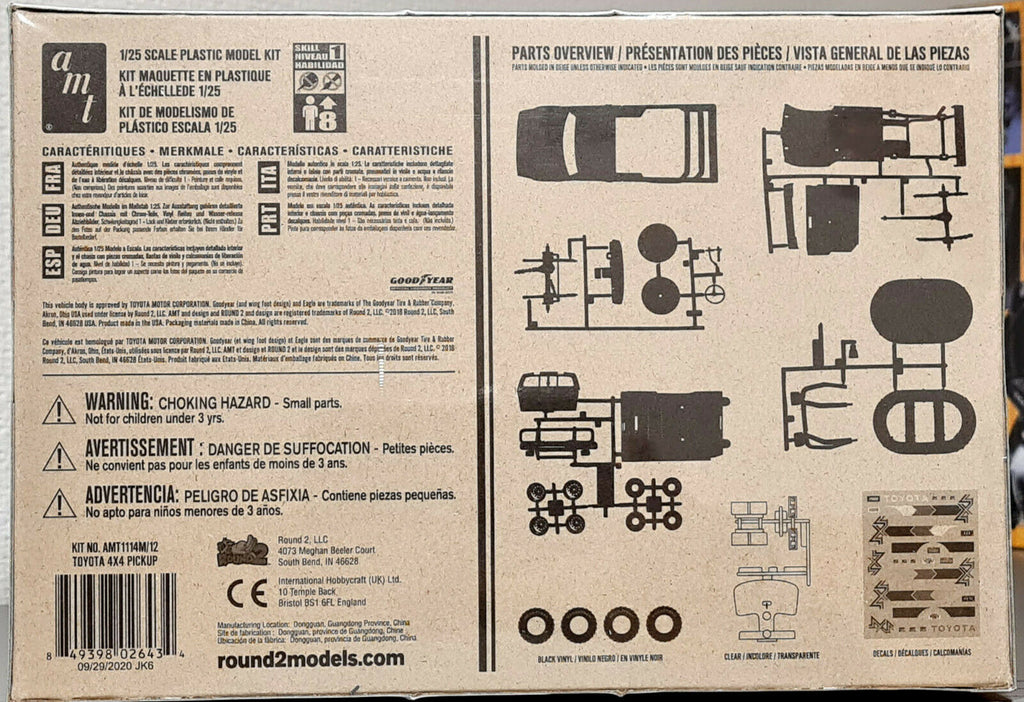 AMT 1114 1980 Toyota Hilux 4x4 Pickup Snap 1:25