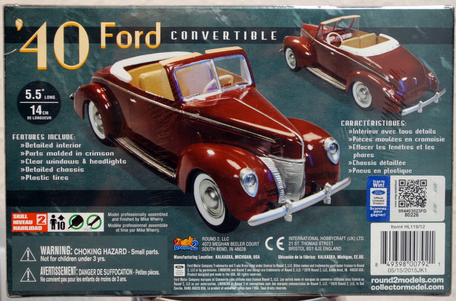 Lindberg 119 1940 Ford Convertible 1:32