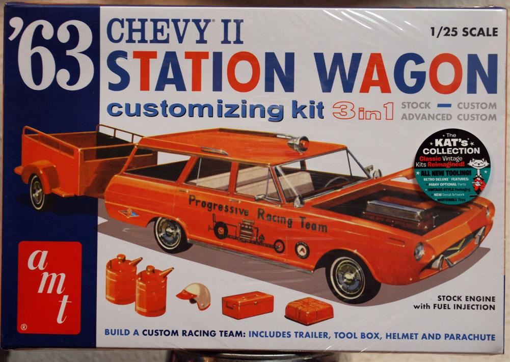 AMT 1201 1963 Chevrolet II Nova Station Wagon Customizing kit 1:25