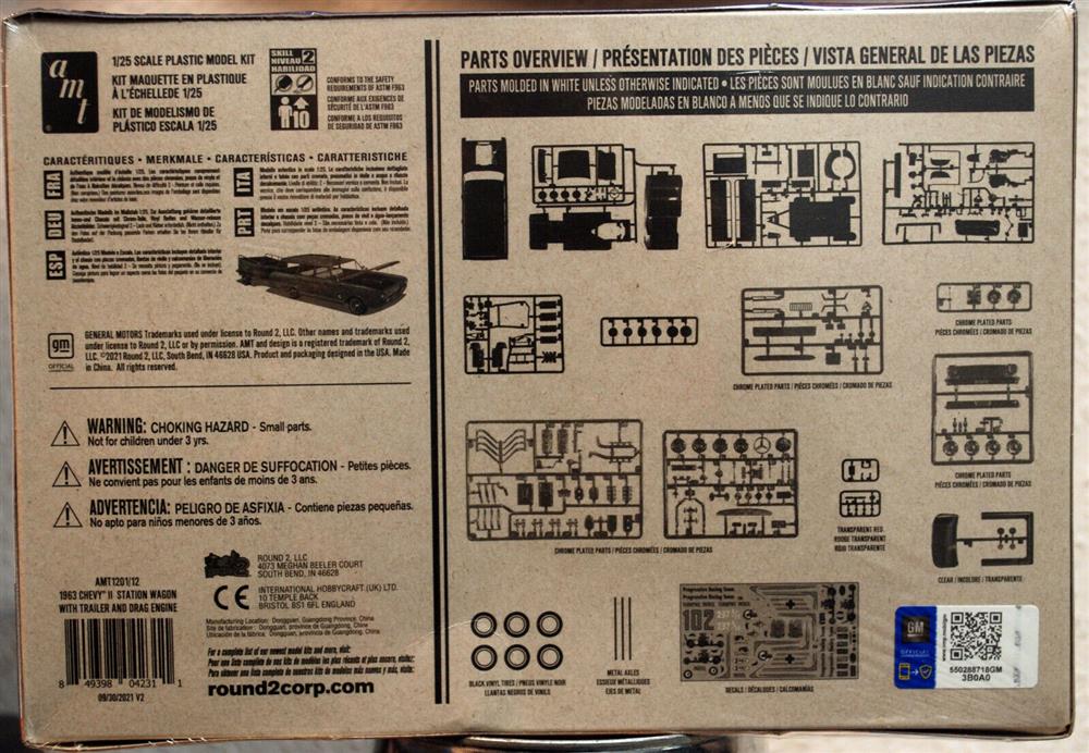 AMT 1201 1963 Chevrolet II Nova Station Wagon Customizing kit 1:25