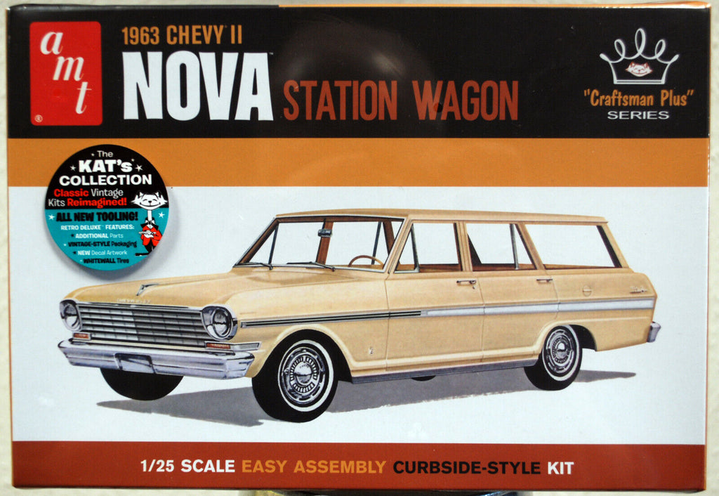 AMT 1202 1963 Chevrolet II Nova Station Wagon 1:25  neu 2021