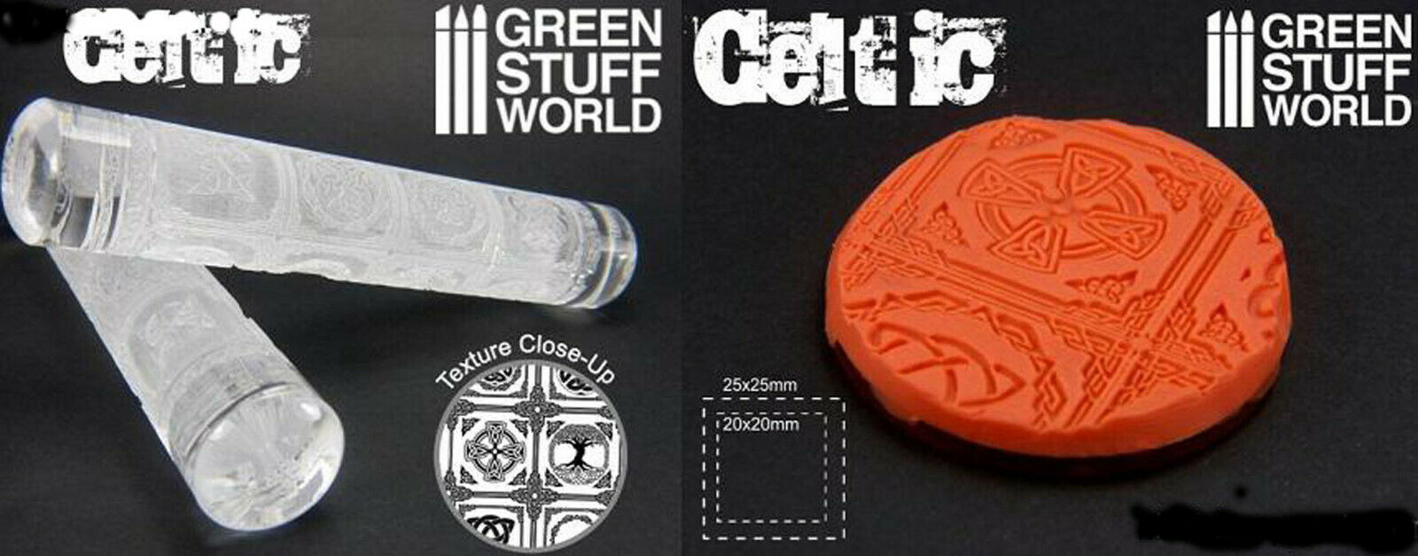 Relief Rollen Präge Rolle Rolling Pin Diorama Vignette Green Stuff World