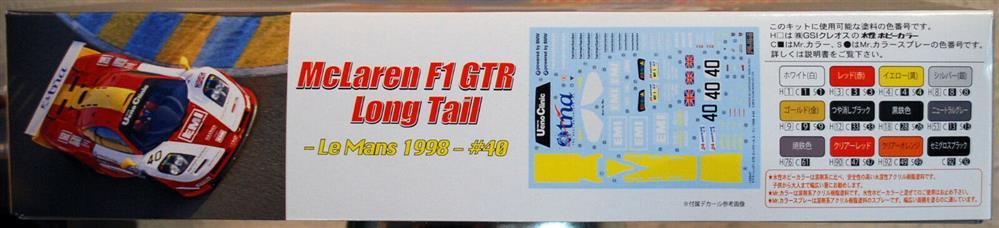 Fujimi 125947 1998 McLaren F1 GTR Long Tail #40 LeMans 1:24