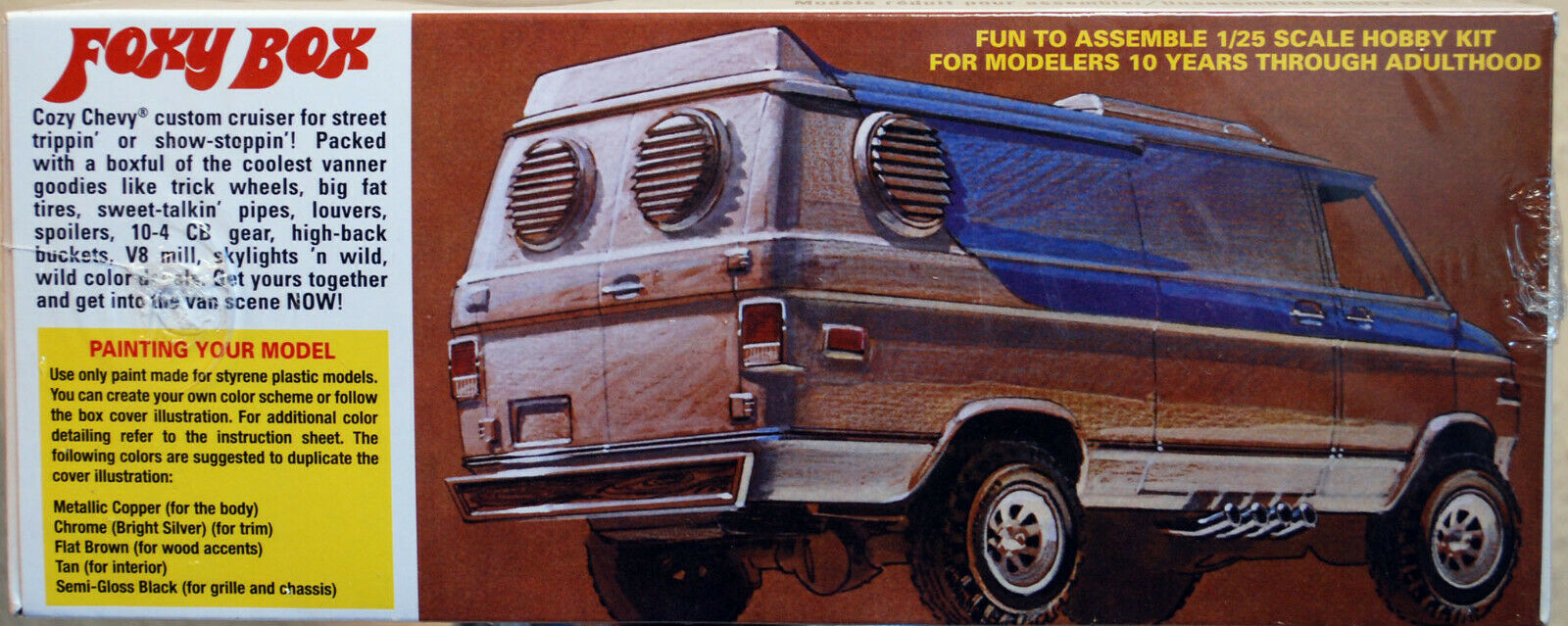 AMT 1265 1975 Chevrolet Van Foxy Box 1:25 Wieder neu 2022