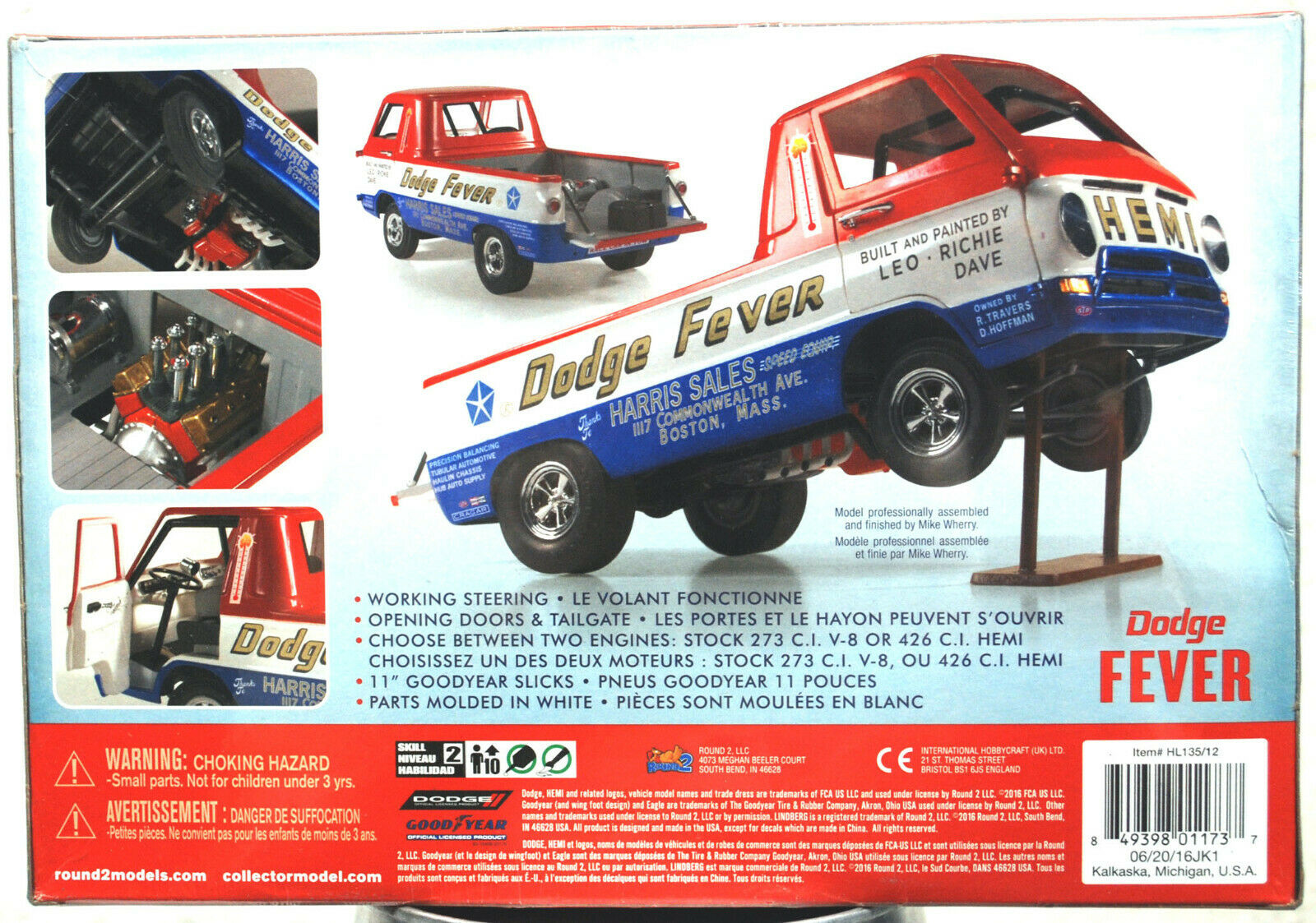 Lindberg 135 1965 Dodge A 100 Dodge Fever Wheelstander 1:25