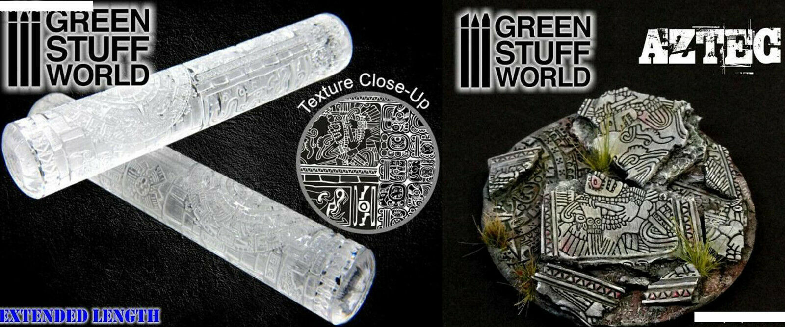Relief Rollen Präge Rolle Rolling Pin Diorama Vignette Green Stuff World