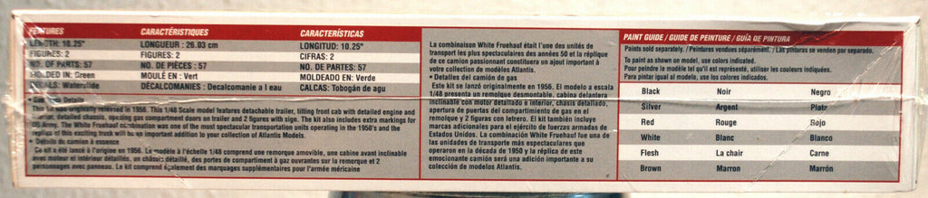 Gas Truck White Tractor w. Fruehauf Tanker Trailer 1:48 Atlantis 1402