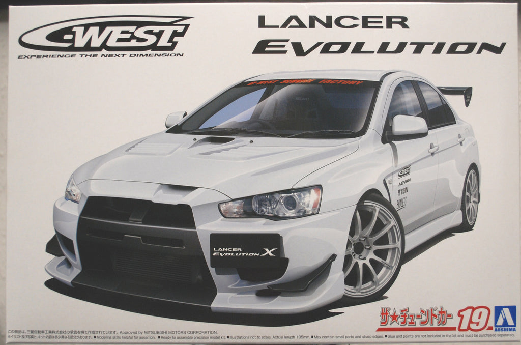 Aoshima 058978 2015 Mitsubishi Lancer Evolution X C - West 1:24 JDM
