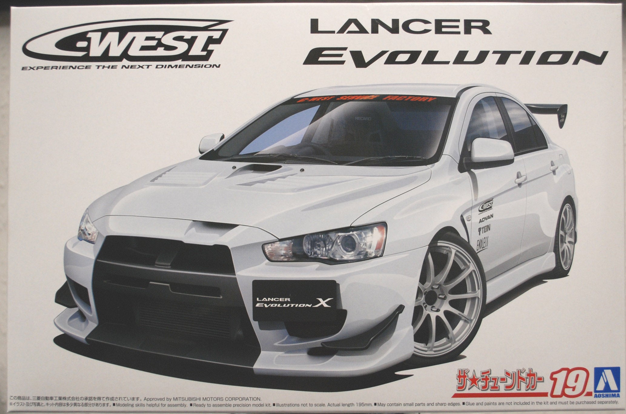 Aoshima 058978 2015 Mitsubishi Lancer Evolution X C - West 1:24 JDM