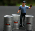 17013 Öltonnen Oil can 50. Gal. Drum Set Mülltonnen Ölfass 1:24 Hobby Gear