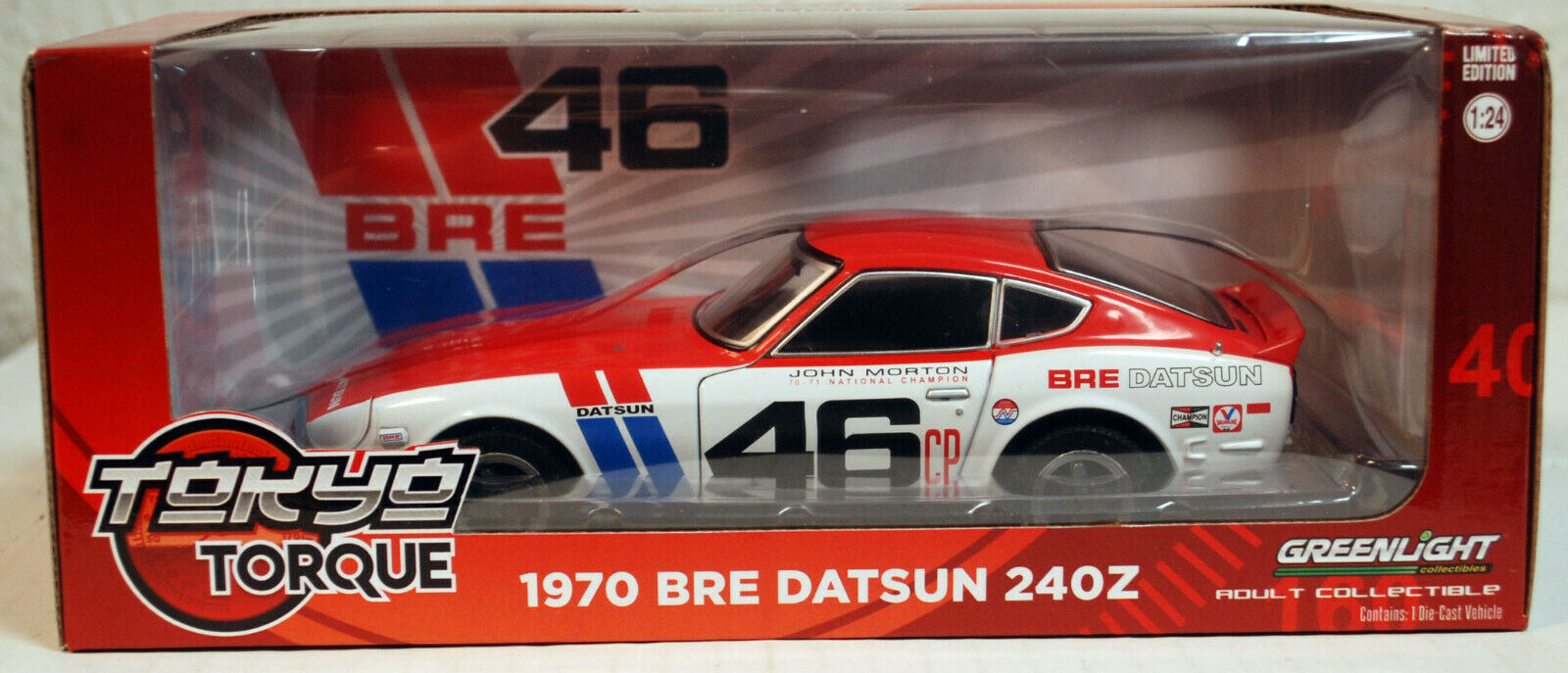 1979 BRE Datsun 240 Z # 46 Brock Racing Tokyo Torque JDM 1:24 Greenlight 18301