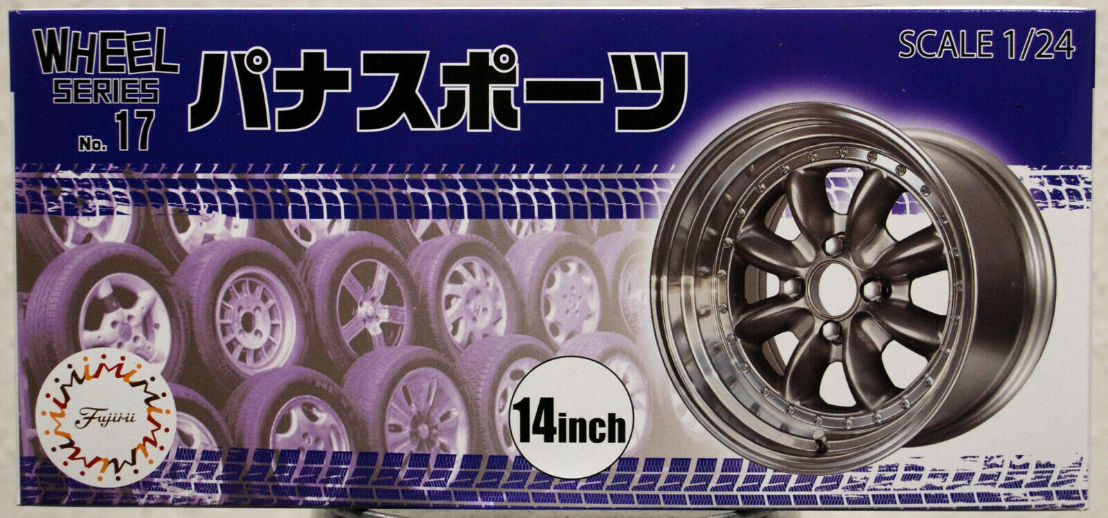 Fujimi 193588 Felgen Pana Sports 14 Zoll inkl. Reifen Advan HF 1:24  #N17
