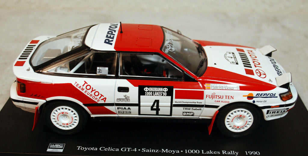 1990 Toyota Celica GT 4 WRC Sainz / Moya # 4 1000 Lakes Rallye 1:24 Altaya