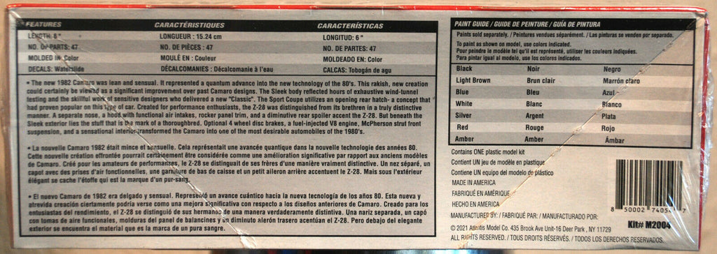 Atlantis 2004 1982 Chevrolet Camaro Z 28 1:32 wieder neu 2021 Bausatz