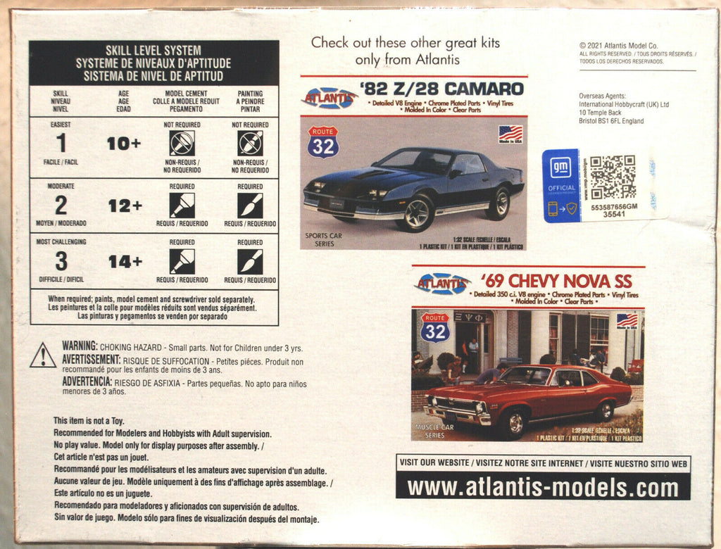 Atlantis 2009 1971 Pontiac Firebird 1:32 wieder neu 2021 Bausatz