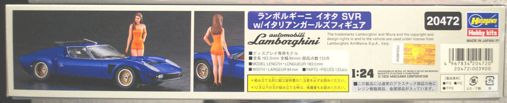 1971 Lamborghini Jota SVR mit Figur 1:24 Hasegawa 20472 wieder neu 2021