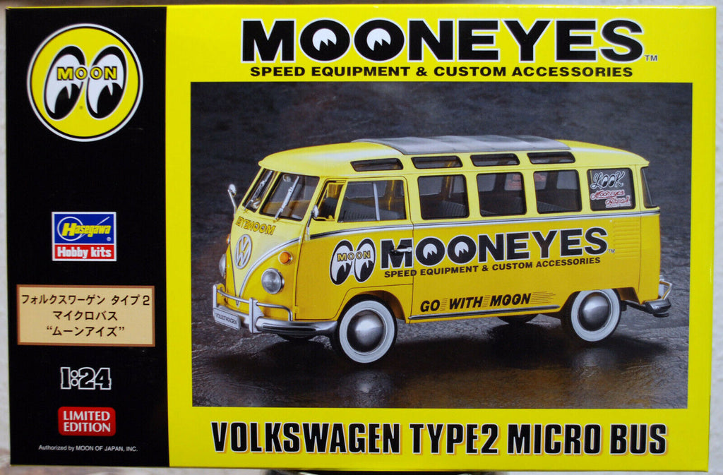 Hasegawa 21477 1963 Volkswagen VW Typ 2 T 1 Samba Bus Mooneyes 1:24