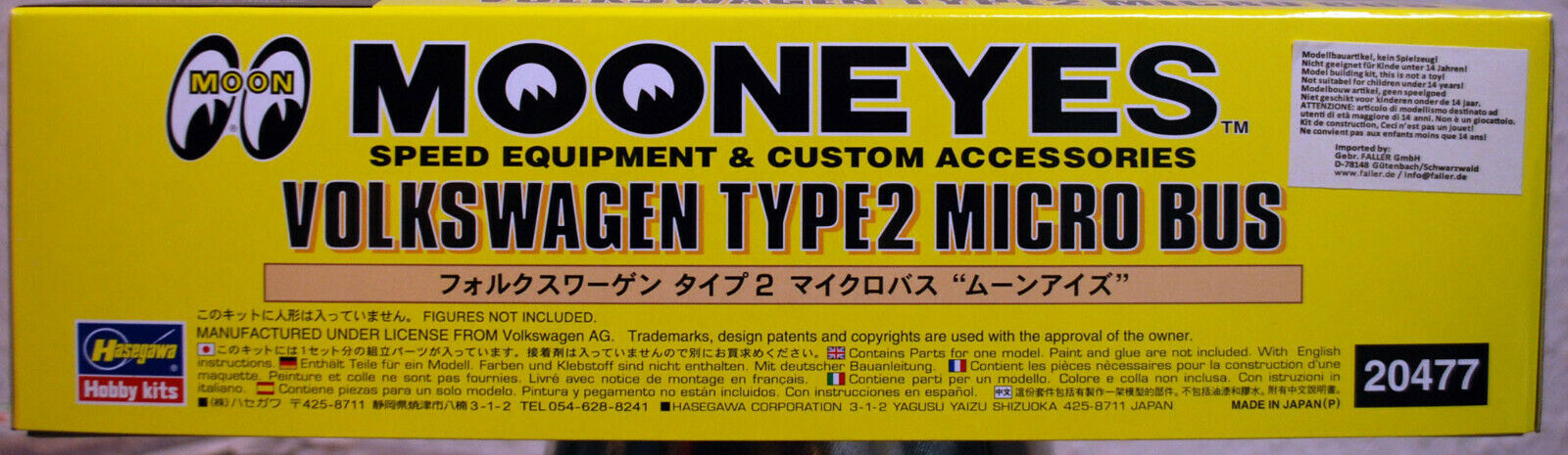 Hasegawa 21477 1963 Volkswagen VW Typ 2 T 1 Samba Bus Mooneyes 1:24