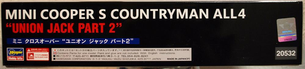 2011 Mini Cooper S Countryman All 4 Union Jack Part 2 1:24 Hasegawa 20532