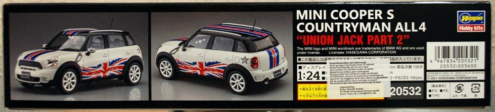 2011 Mini Cooper S Countryman All 4 Union Jack Part 2 1:24 Hasegawa 20532