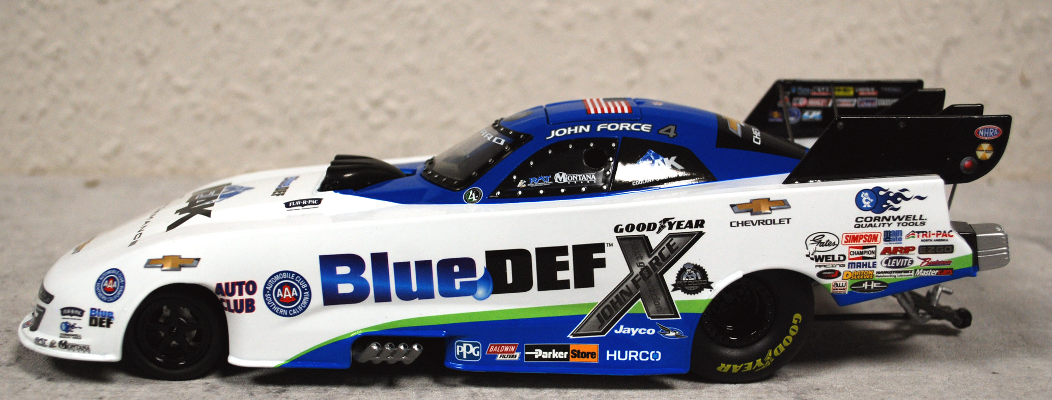 Autoworld CP7681 2020 Chevrolet Camaro NHRA Funny Car Blue Def 1:24