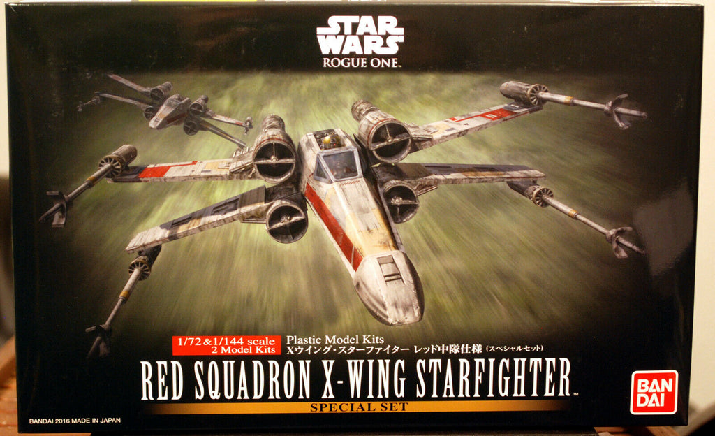 Star Wars X - Wing Fighter Red Sq. Rogue One 1:72 + 1:144 Bandai  210522
