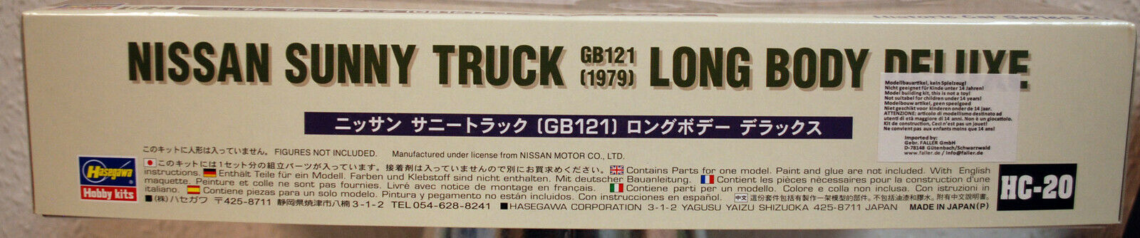 1979 Nissan Sunny Pickup ( GB 121 ) Long Body 1:24 Hasegawa 21120