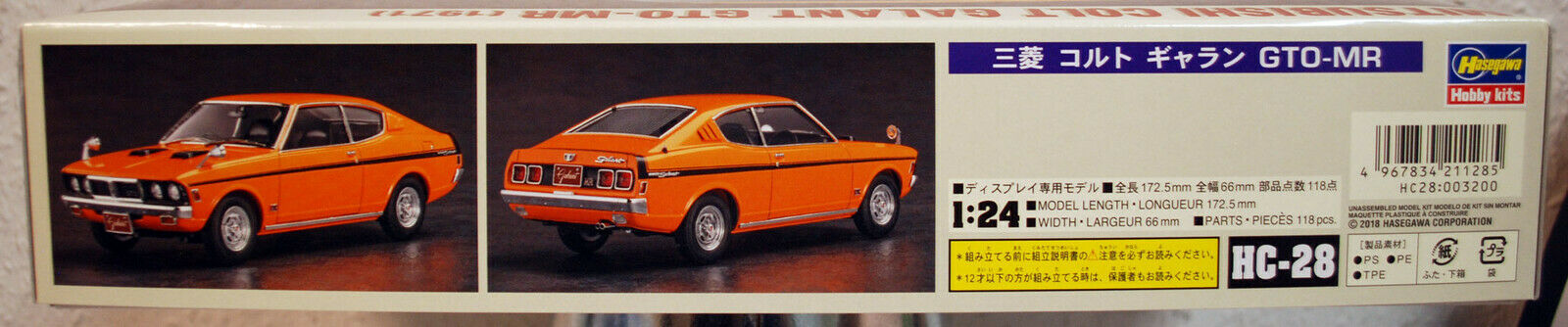 1971 Mitsubishi Colt Galant GTO-MR Dodge Colt 1:24 Hasegawa 21128 neu 2018