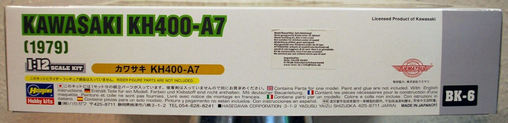 1979 Kawasaki KH 400 A7 1:12 Hasegawa 21506