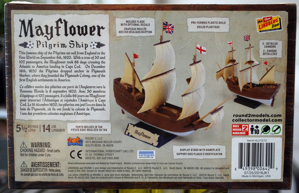 1620 Mayflower Pilgerschiff 17. Jhdt. 1:250 Lindberg 215