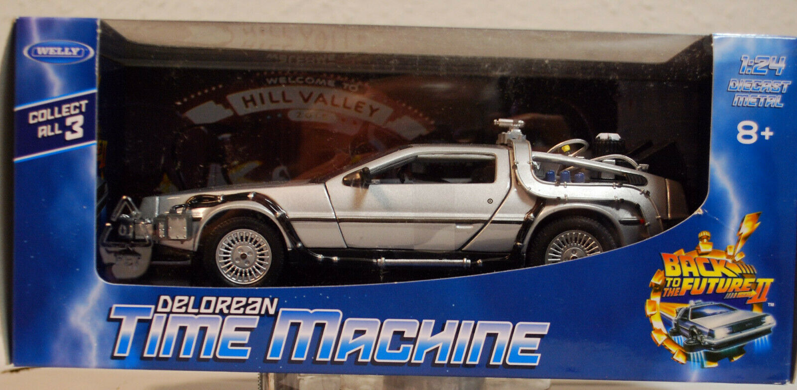 1985 Zurück in die Zukunft II De Lorean DMC 12 Time Machine 1:24 Welly 22441W